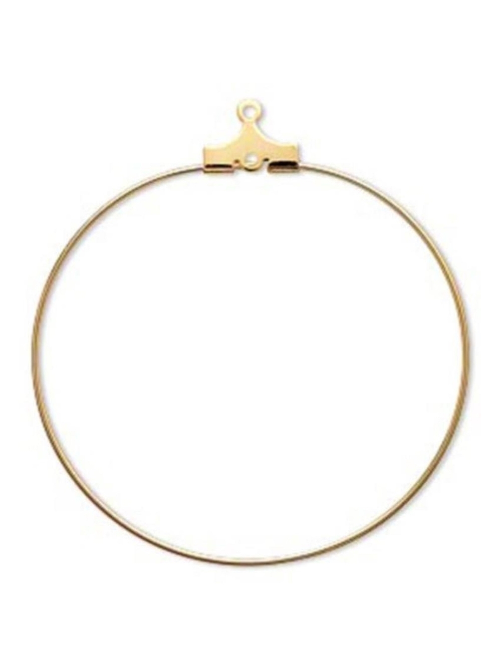 10 Gold 14K Plated Earring Beading Hoops with Center Loop 40mm Add Bead Findings